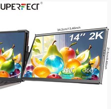 uperfect 14”2k laptop screen extender IPS 2160x1440 Detachable For Win,Mac TypeC