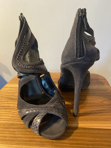 Dolce gabbana grey suede and - gabbana,