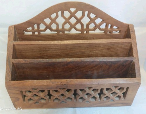 Vintage wooden letter rack - vintage,