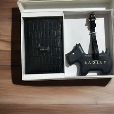 RADLEY GIFT SET BLACK PASSPORT HOLDER AND LUGGAGE TAG  NEW & BOXED RRP £89.90