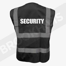 Black Security Hi Viz Vis Vest