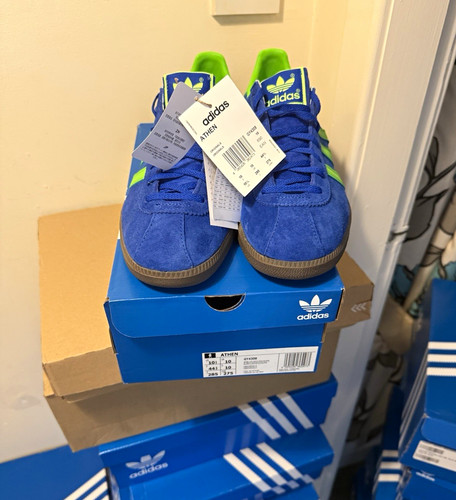 Adidas athen blue green suede - adidas, blue/green