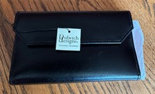 Dulwich Designs Black Leather Travel Jewellery Roll Wallet  - New Tags & box 