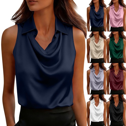 Womens silk satin sleeveless - womens,