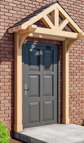 Solid oak porch canopy - oak,