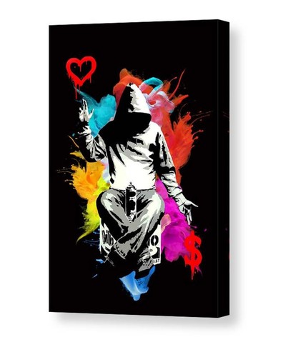 Banksy love money street - love,