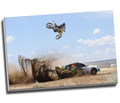 Dirt bike rally car canvas - dirt,