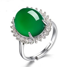 Green Natural Jade Rings Real