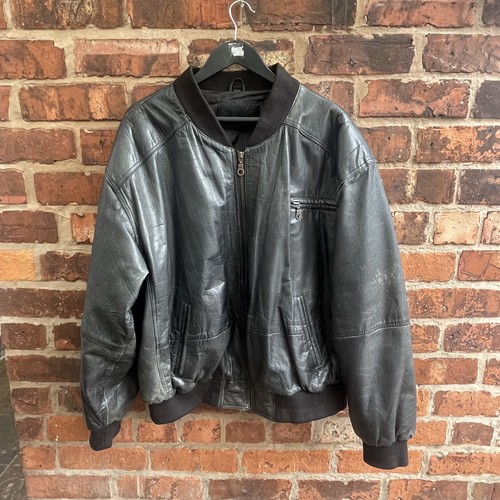 Vintage leather bomber jacket - vintage,