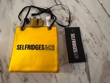 NEW Selfridges & Co. Yellow Bag Glass Bauble Ornament Christmas Tree Decoration
