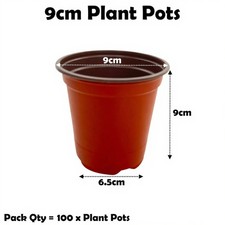 9cm plant pots - 9cm, (3.5")