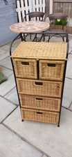 Wicker Style 5 Drawer Unit