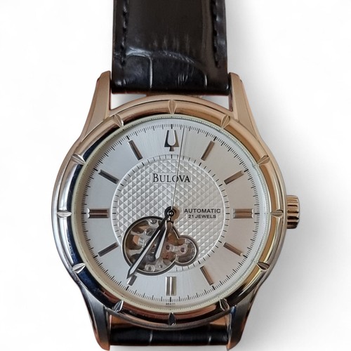 Bulova 96a111 open heart - open,