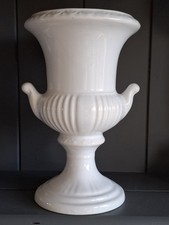 Large Vintage Cream Urn Planter Vase 2 Handles Made In England