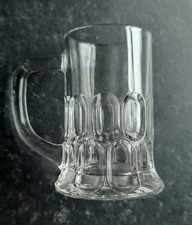 Miniature Glass ? Beer Stein, Dimpled Made In France, Cute Unique Vintage Item.