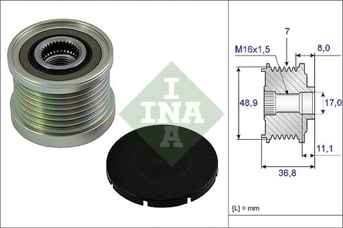 Alternator freewheel clutch - freewheel,