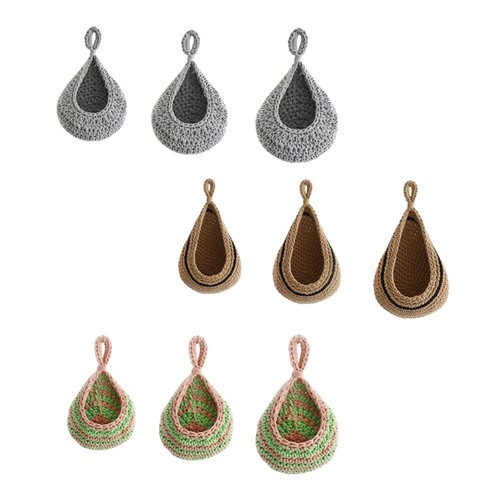 3pcs woven hanging basket - woven,