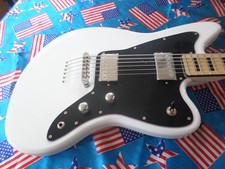 AWESOME  G4M 638 BARITONE GUITAR , WHITE , BLACK BLOCK MARKERS ,EXCELLENT TONE !