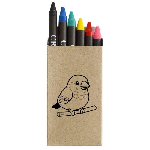 Zebra finch coloured crayon - 'zebra,