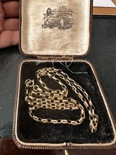 Heavy Vintage 9K Gold Belcher Chain BOXED - Hallmark B'ham- 56.5cm 12.4g, 3.3mm