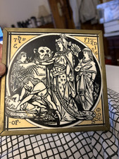 Antique MINTONS Tile THE FINDING OF MOSES Old Testament John Moyr Smith 6" c1870