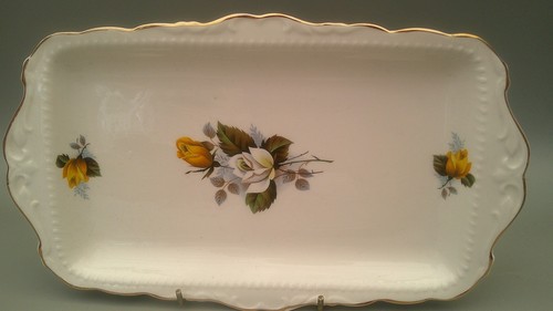 Vintage yellow rose bone - vintage, china