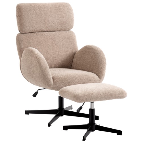 Homcom swivel armchair with - homcom,
