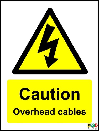 Caution overhead cables - ,