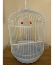 Round Bird Cage, Parrot Cage, Parakeet Cage H53CM X W34CM Budgie, Canary - White
