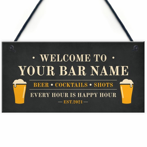 Personalised home pub - pub, sign