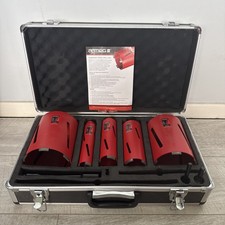 ARMEG 11 Piece Dry Diamond Core Drill Bit Set + Case Sizes 42,52,65,117,127mm