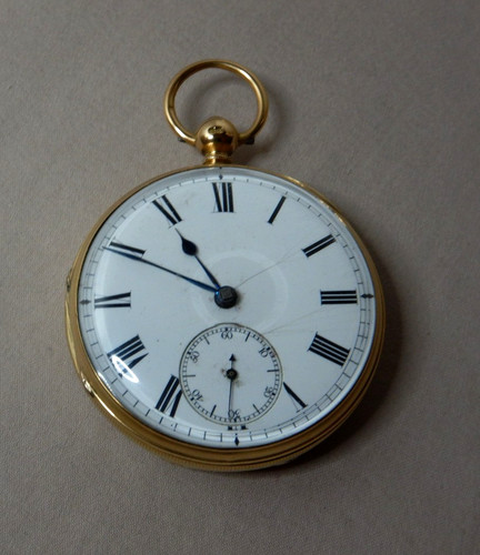 Antique 18ct gold cased pocket - antique,