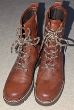 Graceland Ladies brown Lace/Side Zip Ankle Boots Shoes UK 4  EUR 37