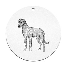 2 x 70mm 'Lurcher' Flat Christmas Baubles (CB00102219)