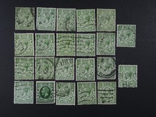 Kgv halfpenny 2d - gb, green