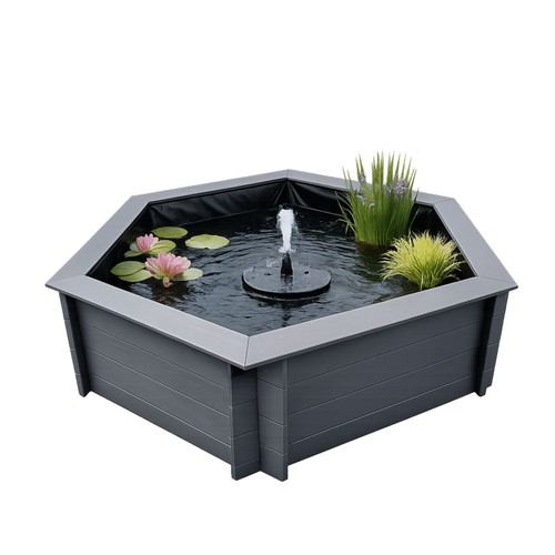 Raised hexagon garden solar - hexagon,