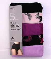 M & S Ladies 5 Pack Cotton