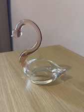 Italy Murano Glass Pink Swan