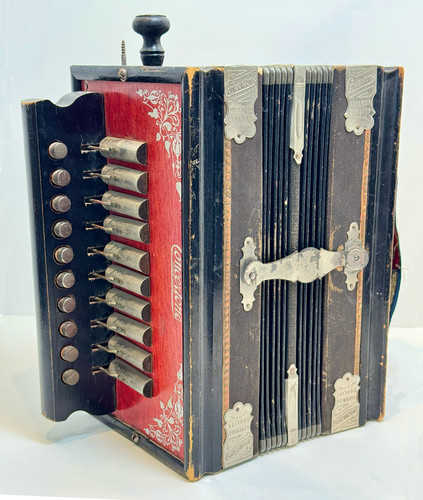 Antique anglo wood concertina - wood,