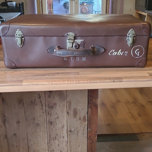 1940s globe trotter suitcase - suitcase,