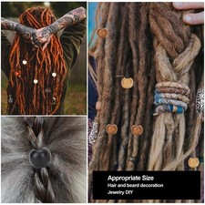 50x Wooden Beard Bead Elegant