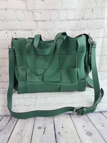 Lia numa woven leather tote - lia, numa woven