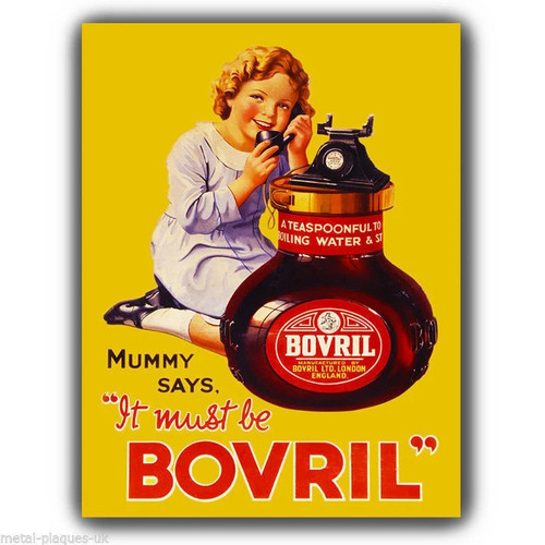 Bovril wall plaque - , metal