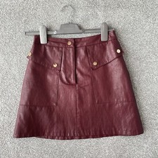 Burghandy Red Faux Leather