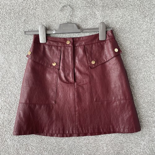 Burghandy red faux leather - faux,