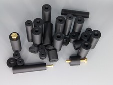Black plastic standoff spacers - black,