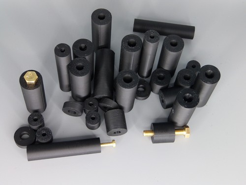 Black plastic standoff - black,