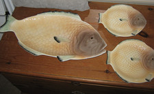 Set Of 2 Vintage 1930’s Shorter & Son  Fish Plates & 1 Large Serving Platter