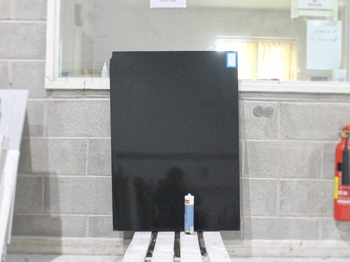 Honed black granite worktop - black,