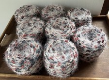 800g Lot Reclaimed Soft Fluffy Fancy Colour Mix Yarn Knitting Wool Aran
